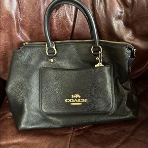 Black coach handbag